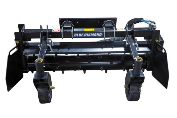 Blue Diamond Attachments | Mini Skid Steer Attachments | Model Mini Power Rake - Standard Duty for sale at King Ranch Ag & Turf