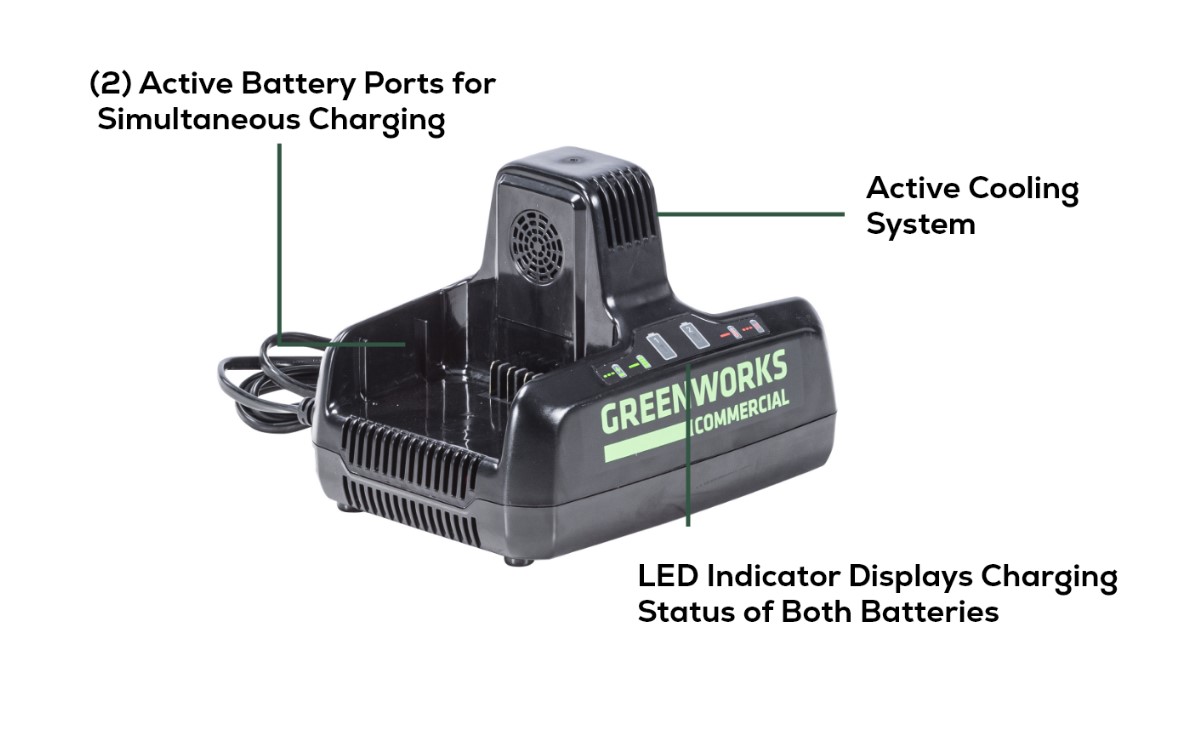 Greenworks 82V Dual Port Charger (82DPC8A) » King Ranch Ag & Turf