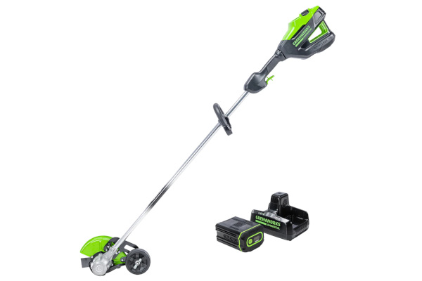 Greenworks | Trimmers & Edgers | Model 82V Edger with 4Ah Battery and Dual Port Charger (82ES15-4DP) for sale at King Ranch Ag & Turf