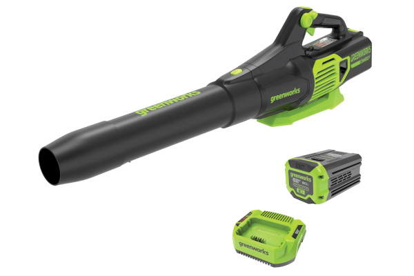 Greenworks 82V Handheld Blower with 2Ah Battery and Single Port Charger (BL82210) for sale at King Ranch Ag & Turf