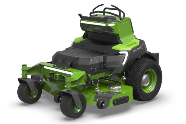 Greenworks | OptimusZ Zero Turn Mowers | Model OptimusZ 52” 24kWh Stand-On Zero-Turn Mower (CZ52S24X) for sale at King Ranch Ag & Turf