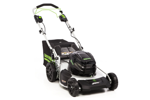Greenworks 82V 21" Self-Propelled Lawn Mower Tool-Only (GMS210) for sale at King Ranch Ag & Turf